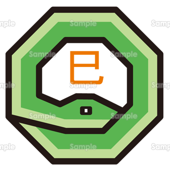 六角形のヘビと巳文字 無料イラスト 年賀状プリント決定版 21