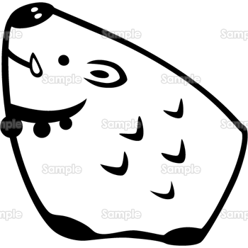 イノシシの干支人形 無料イラスト 年賀状プリント決定版 21