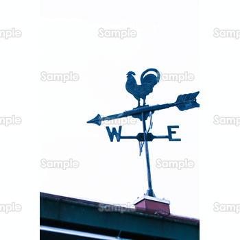 屋根の上の風見鶏 無料イラスト 年賀状プリント決定版 22