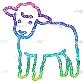 虹色の子羊 無料イラスト 年賀状プリント決定版 21